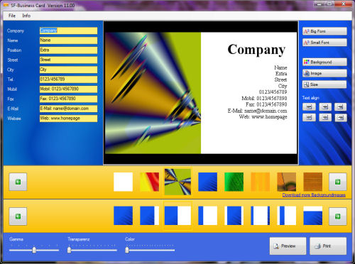 SF-Business Card screen shot