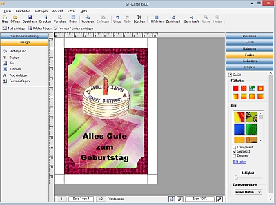 SF-Karte - Software für Geburtsagskarten