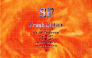 SF Visitenkarte Beispiel