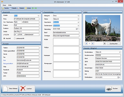 SF-Adressen - Software für Adressenverwaltung