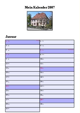 Fixfotokalender Beispiel