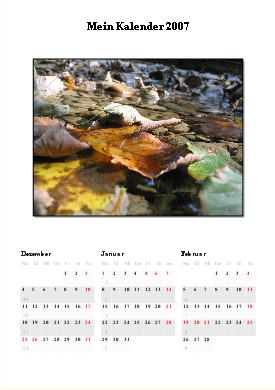 Fixfotokalender Beispiel