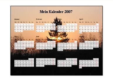 Fixfotokalender Beispiel