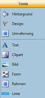 Beispiel einer mit SF-Visitenkarte gestalteten Visitenkarte
